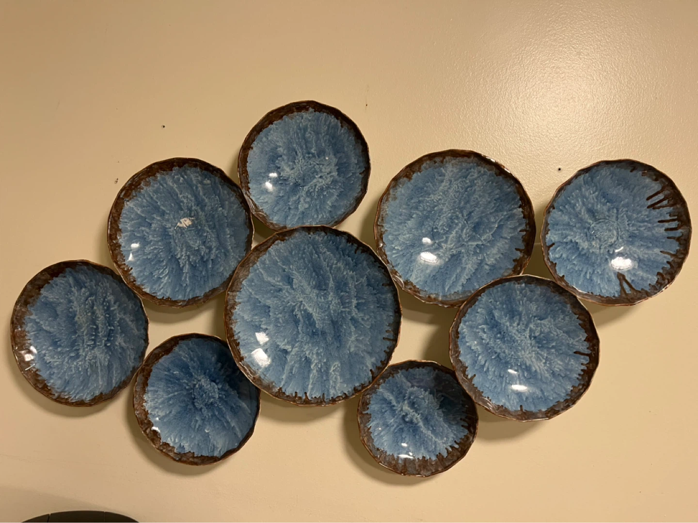 Blue Glazed Ceramic Wall Art - photo 2