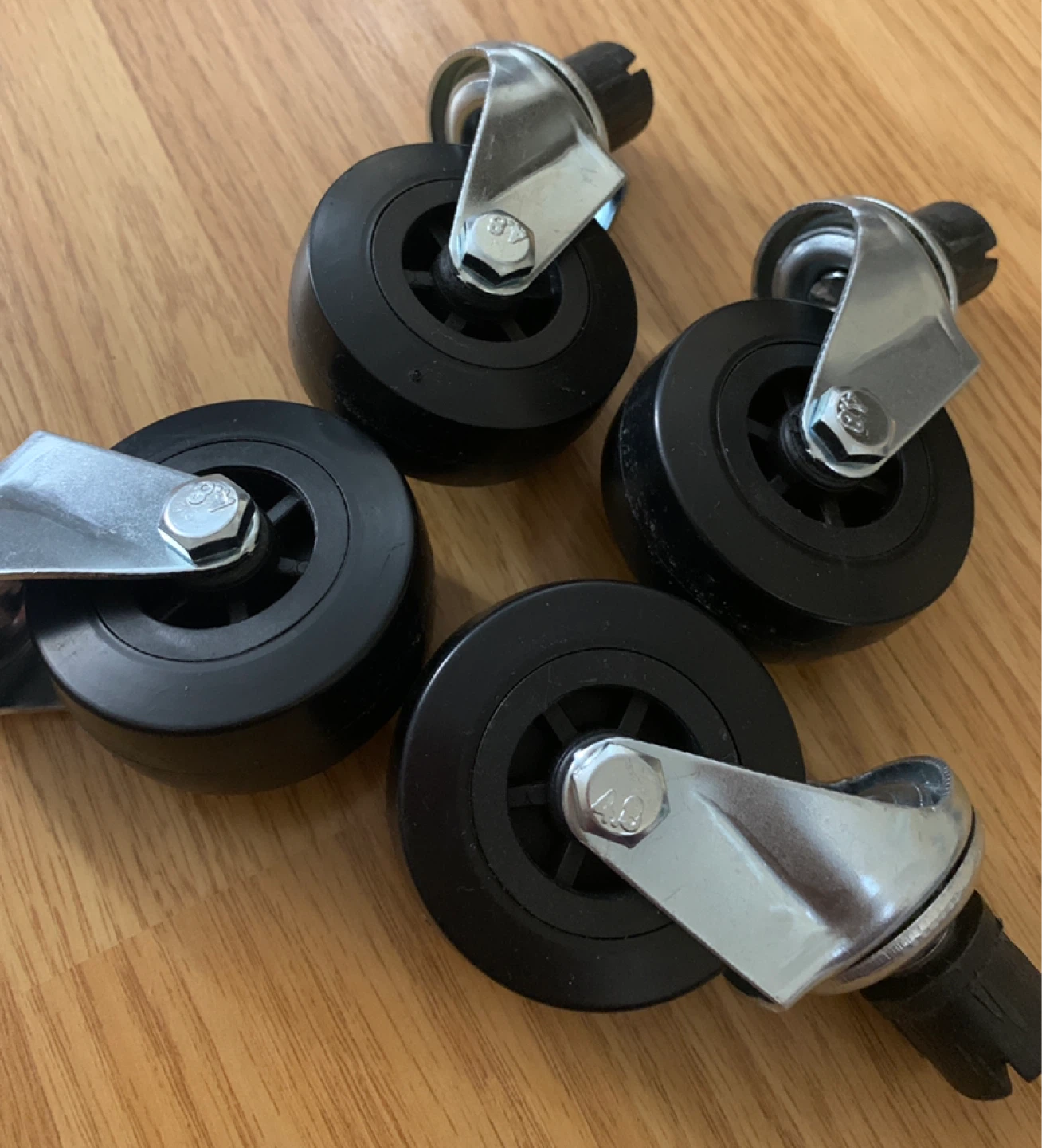 Set of 4 Black Casters Wheels