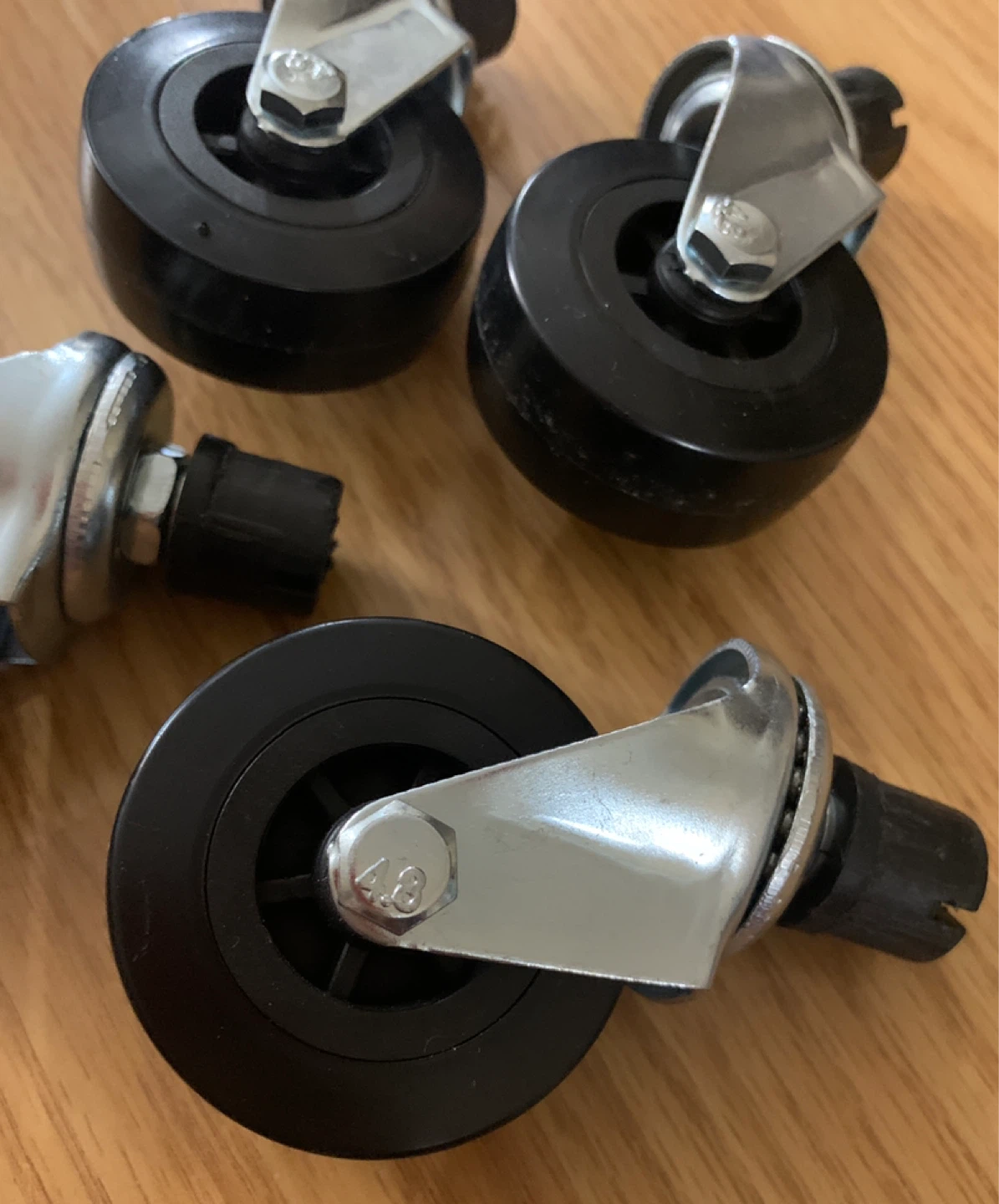 Set of 4 Black Casters Wheels - photo 2