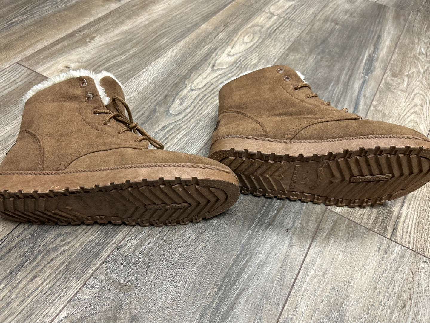 Brown Faux Suede Winter Boots - photo 3