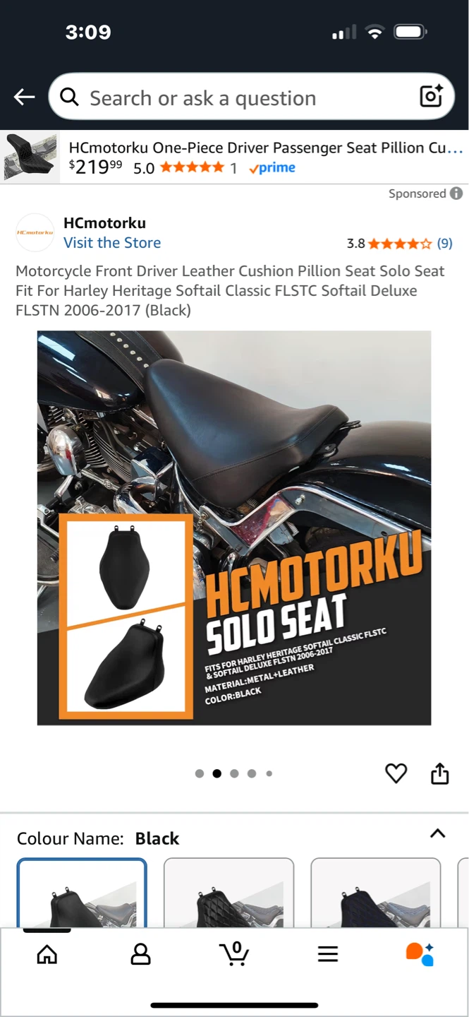 Motorcycle Solo Seat for Harley Heritage Softail - photo 3