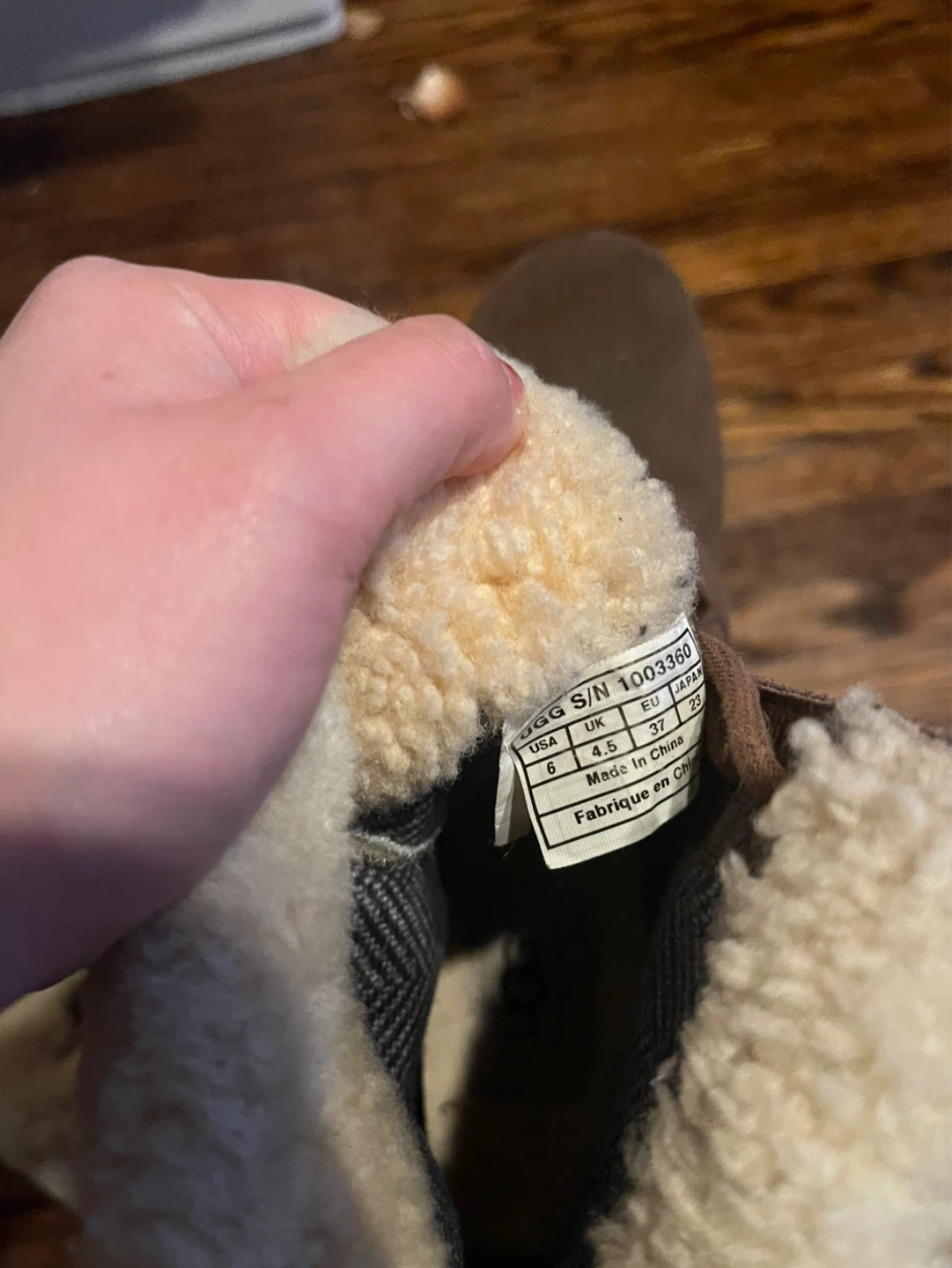 Ugg Brown Suede Wedge Boots with Shearling Trim - photo 4