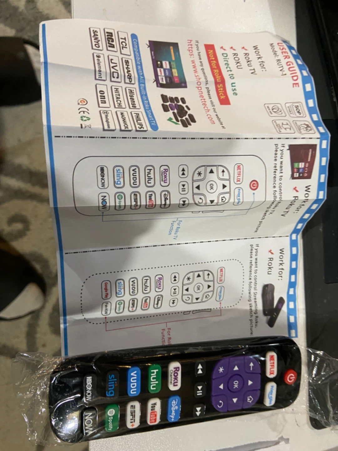 Alizen Remote Control for Roku TV & Streaming Stick