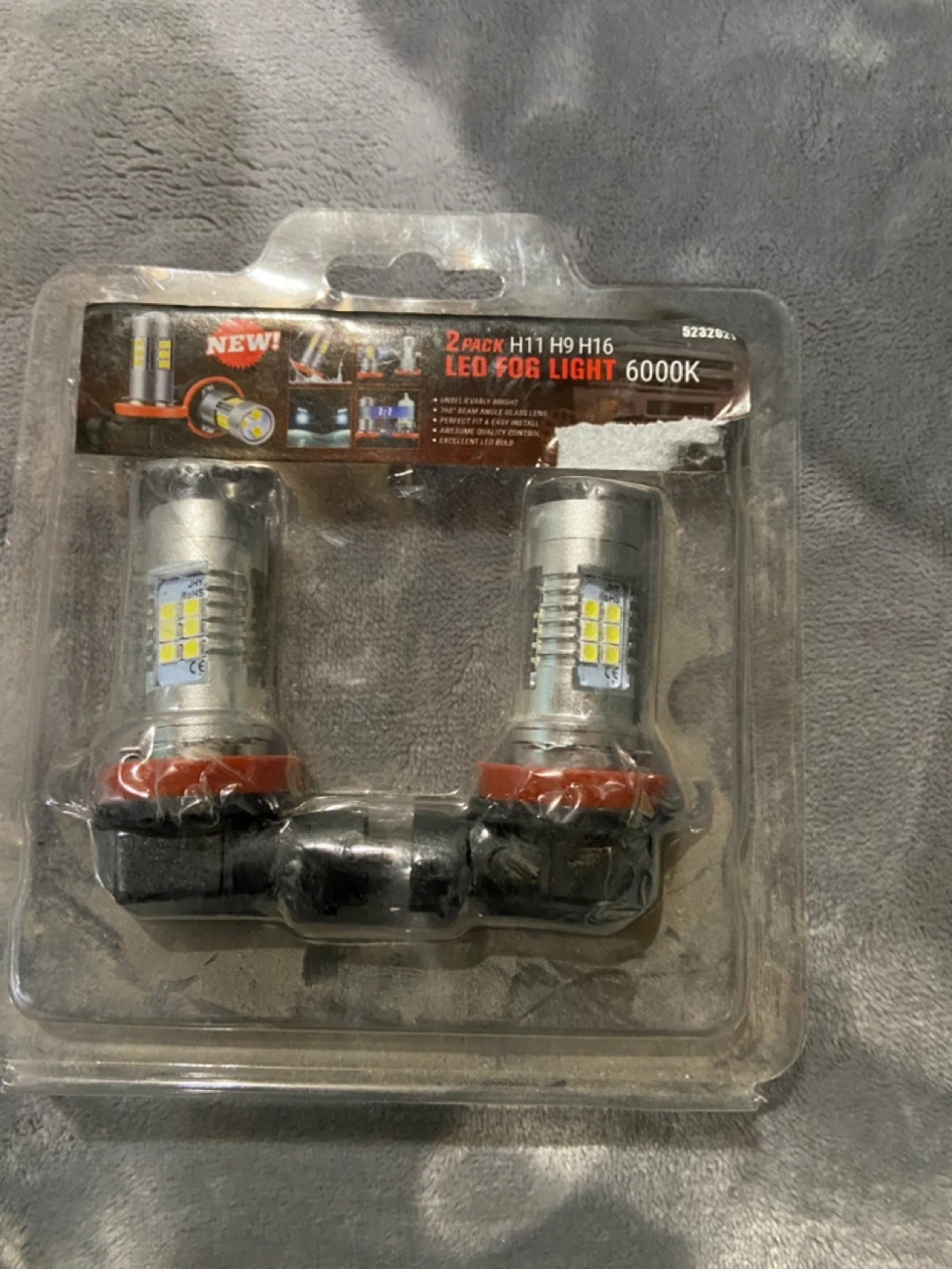 2 Pack LED Fog Lights H11 H9 H16 6000K