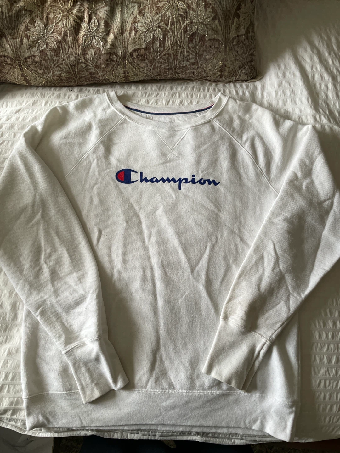 Champion Athleticwear Crewneck Sweatshirt - White - Size L
