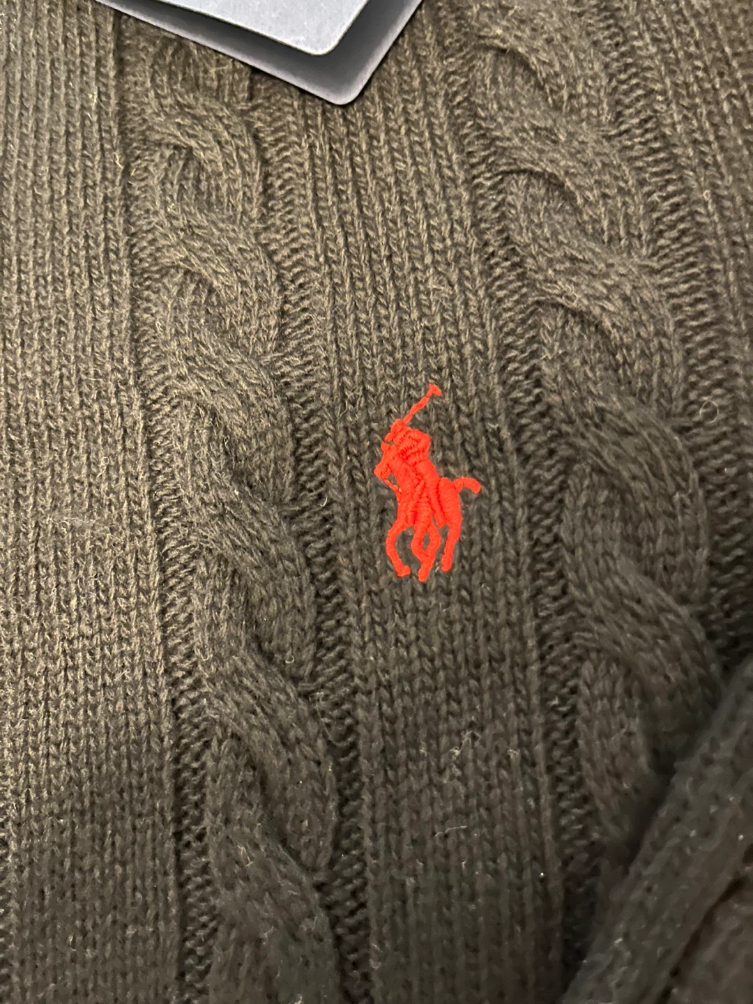 Polo Ralph Lauren Men's Cable Knit Sweater Black Size M - photo 2