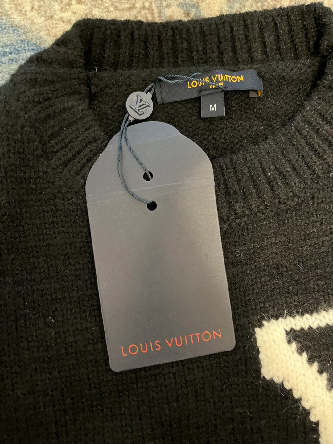 Louis Vuitton Black Monogram Knit Sweater Size M - photo 3