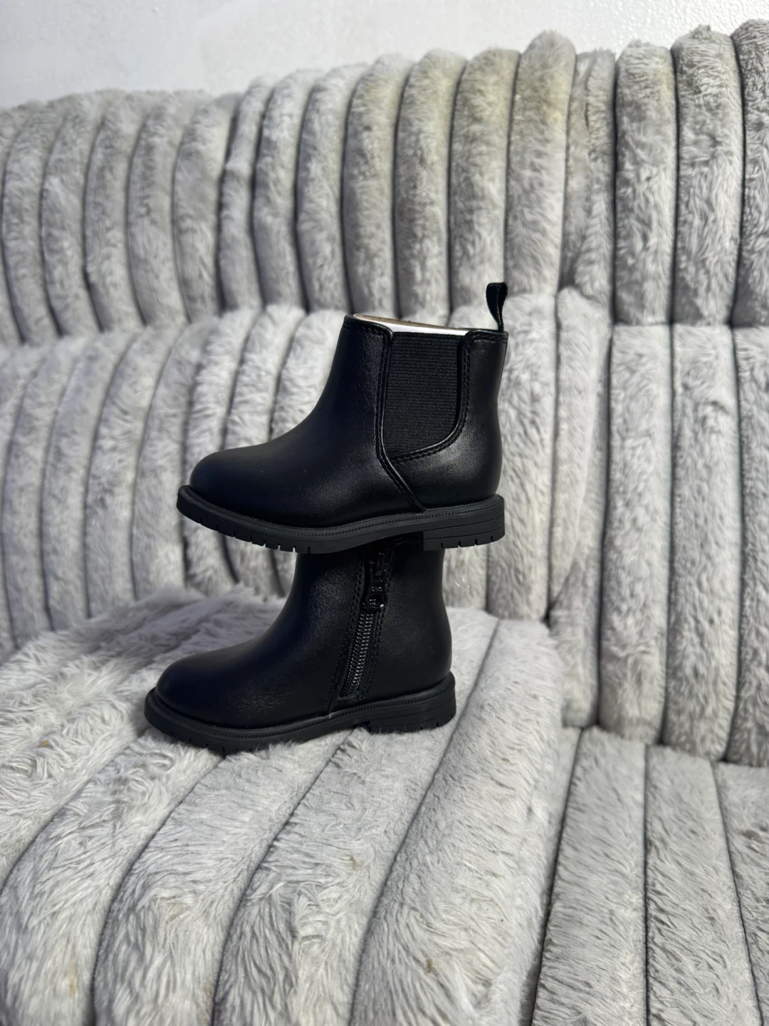 Cat & Jack Toddler Girl's Black Boots Size 5 - photo 5