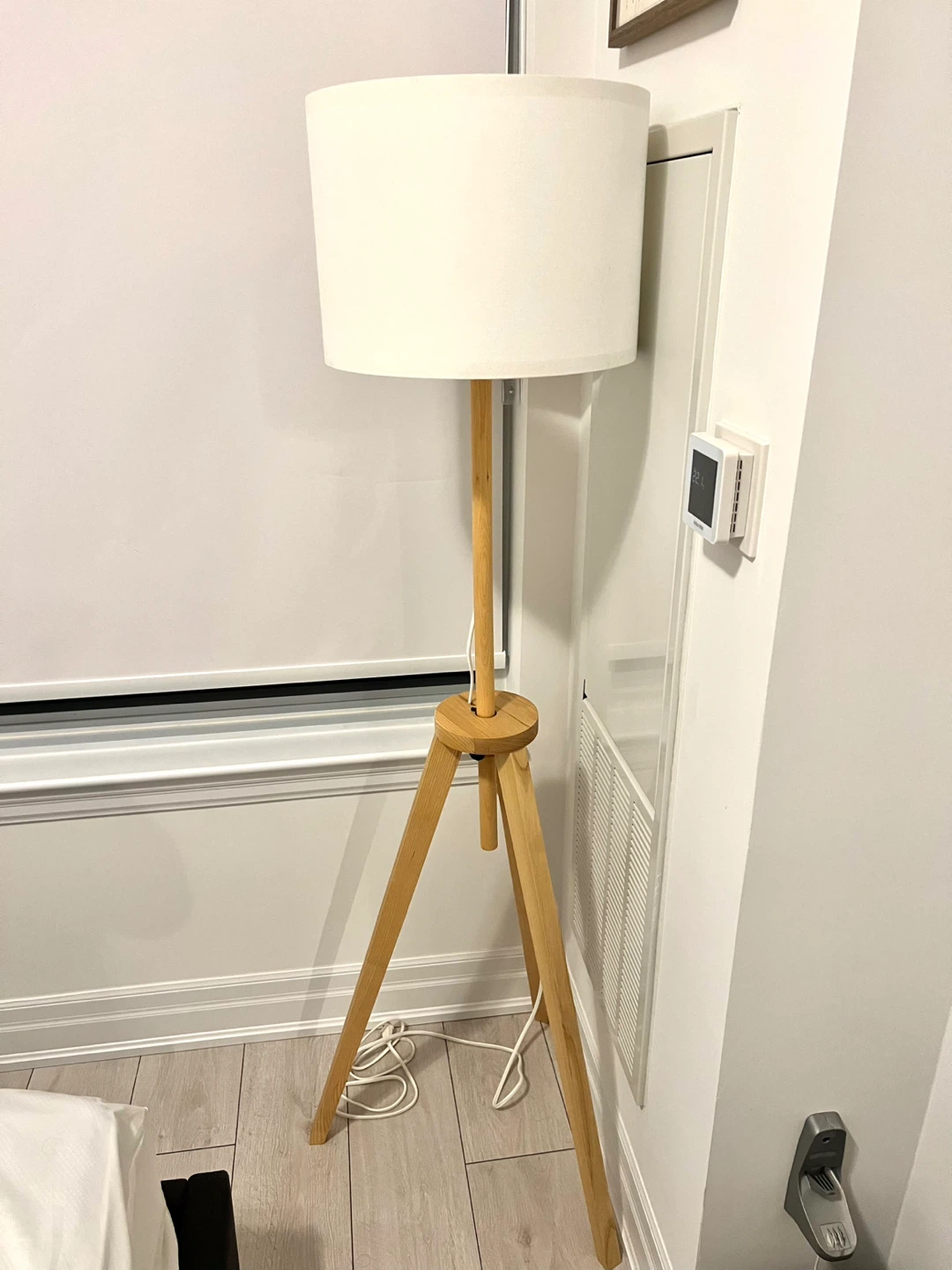 IKEA lauters adjustable Floor Lamp, White/Wood