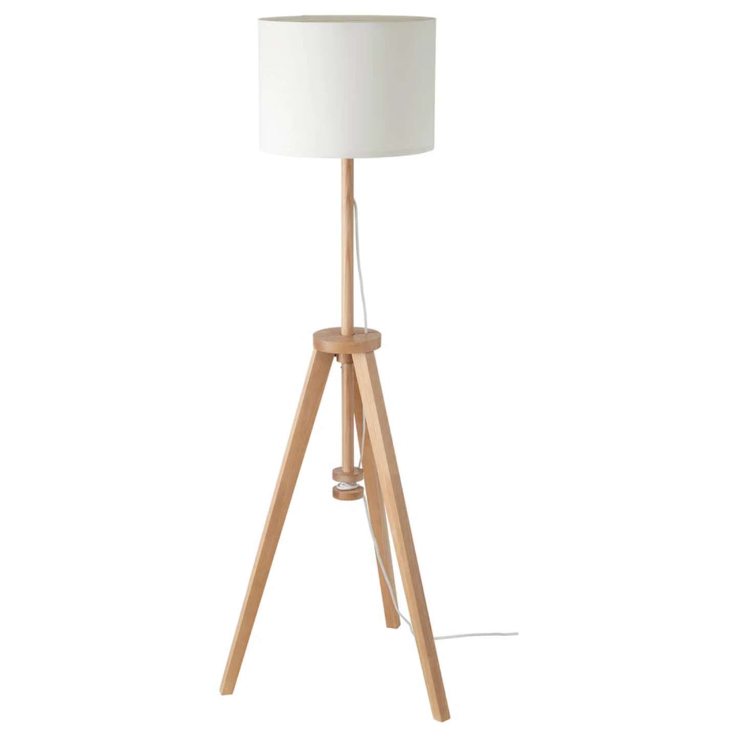 IKEA lauters adjustable Floor Lamp, White/Wood - photo 4
