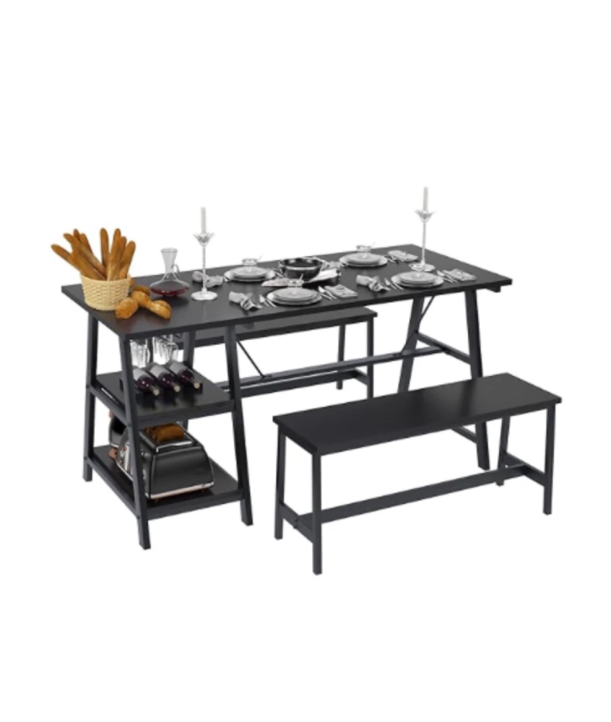 Soges 3-Piece Modern Dining Table Set