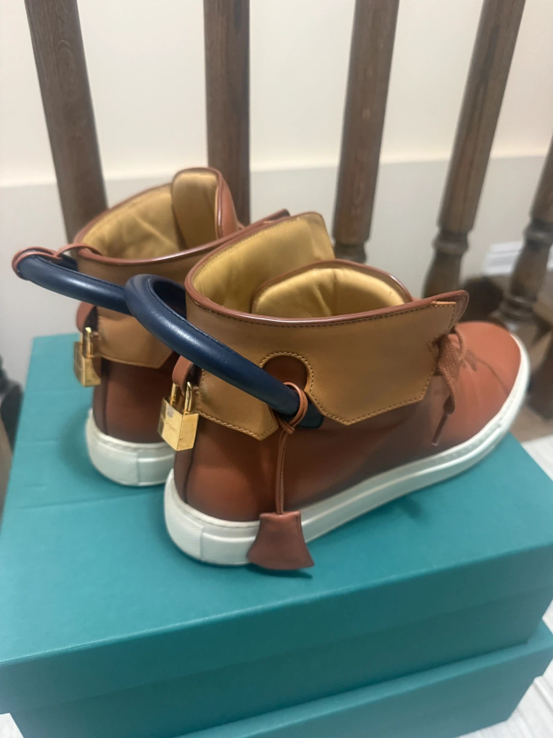 Buscemi 125MM Tri-Color High Top Sneakers - Size 12 - photo 2
