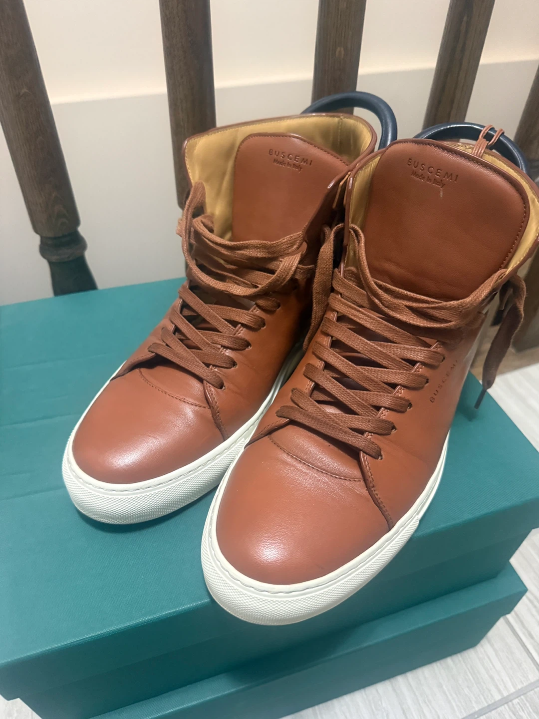 Buscemi 125MM Tri-Color High Top Sneakers - Size 12 - photo 4