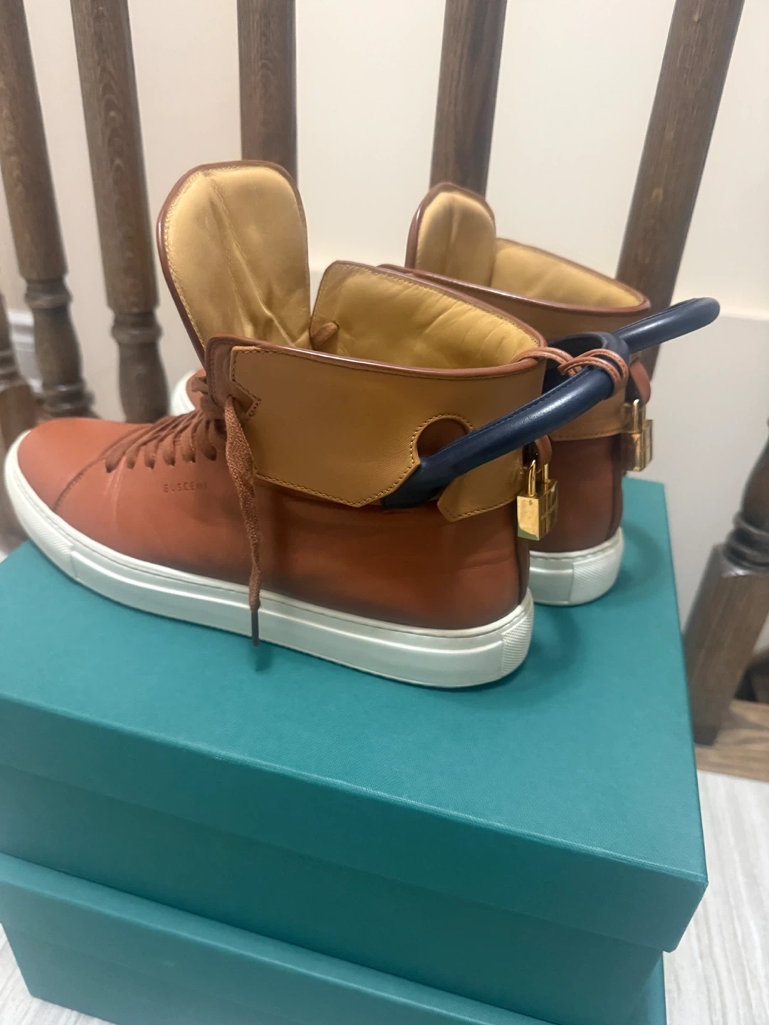 Buscemi 125MM Tri-Color High Top Sneakers - Size 12 - photo 3