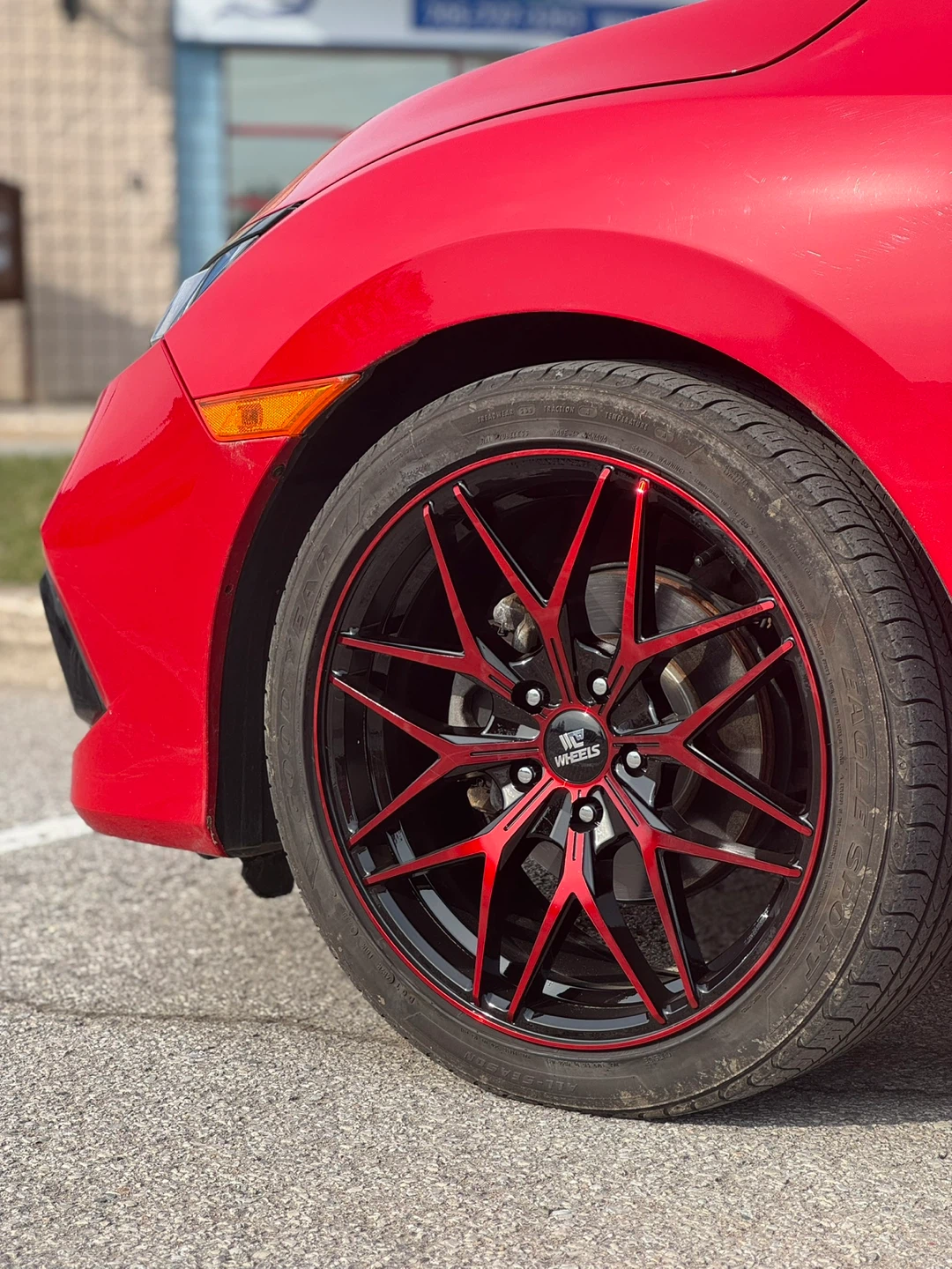 Michelin all season tires with red rims CIVIC sedan