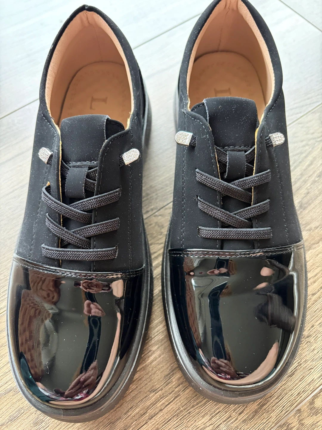 L.S. Black Patent Toe shoes Size 40