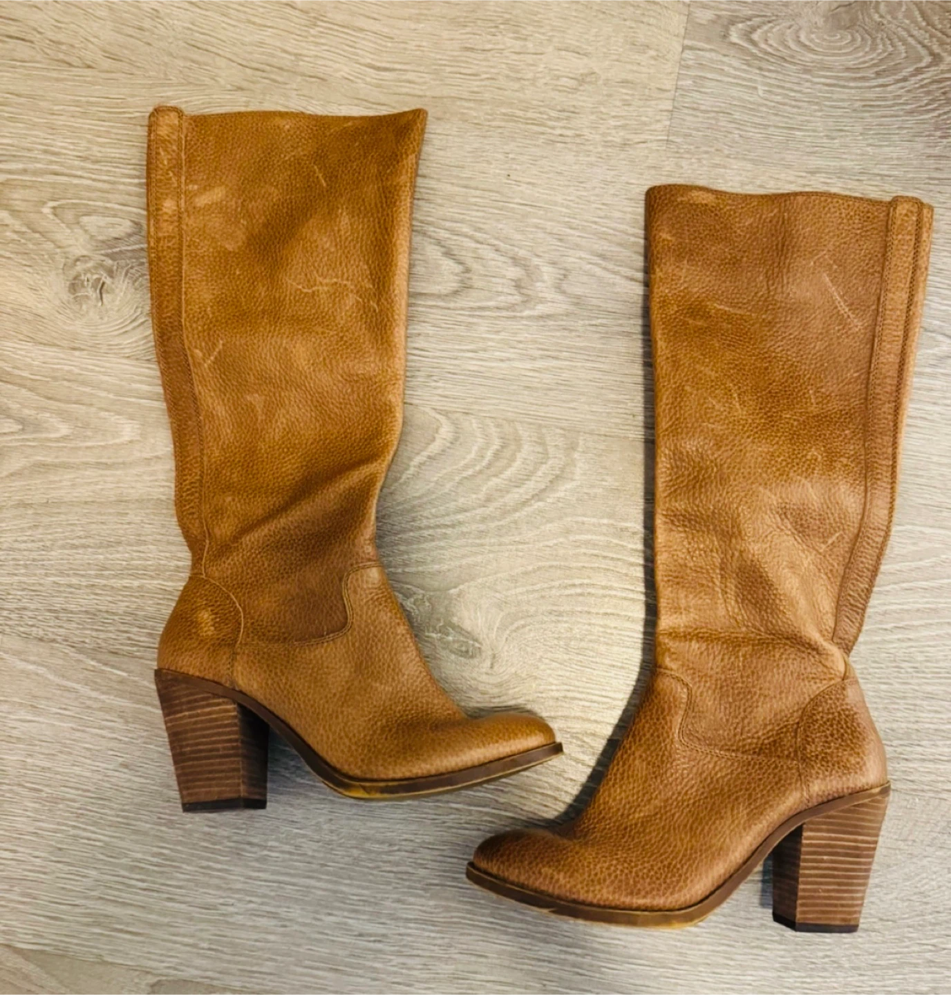 Lucky brand cowboy leather boots