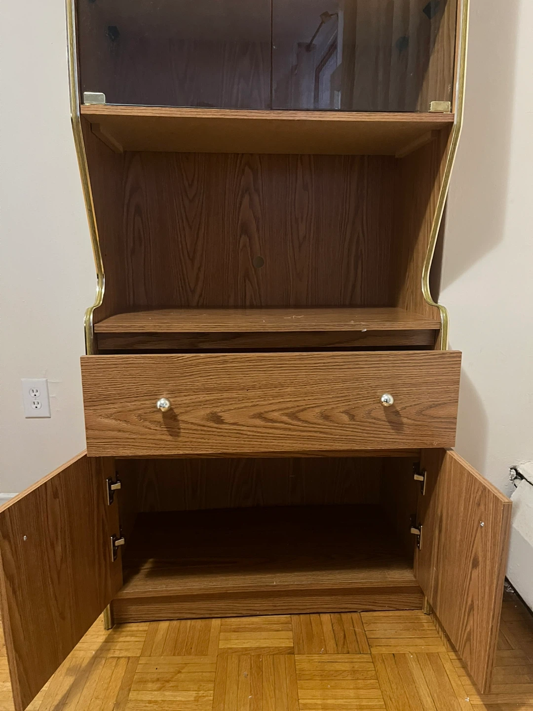 Wooden Display Cabinet with Glass Doors - photo 2