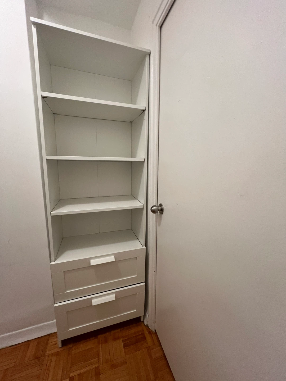 IKEA White Bookshelf with Drawers