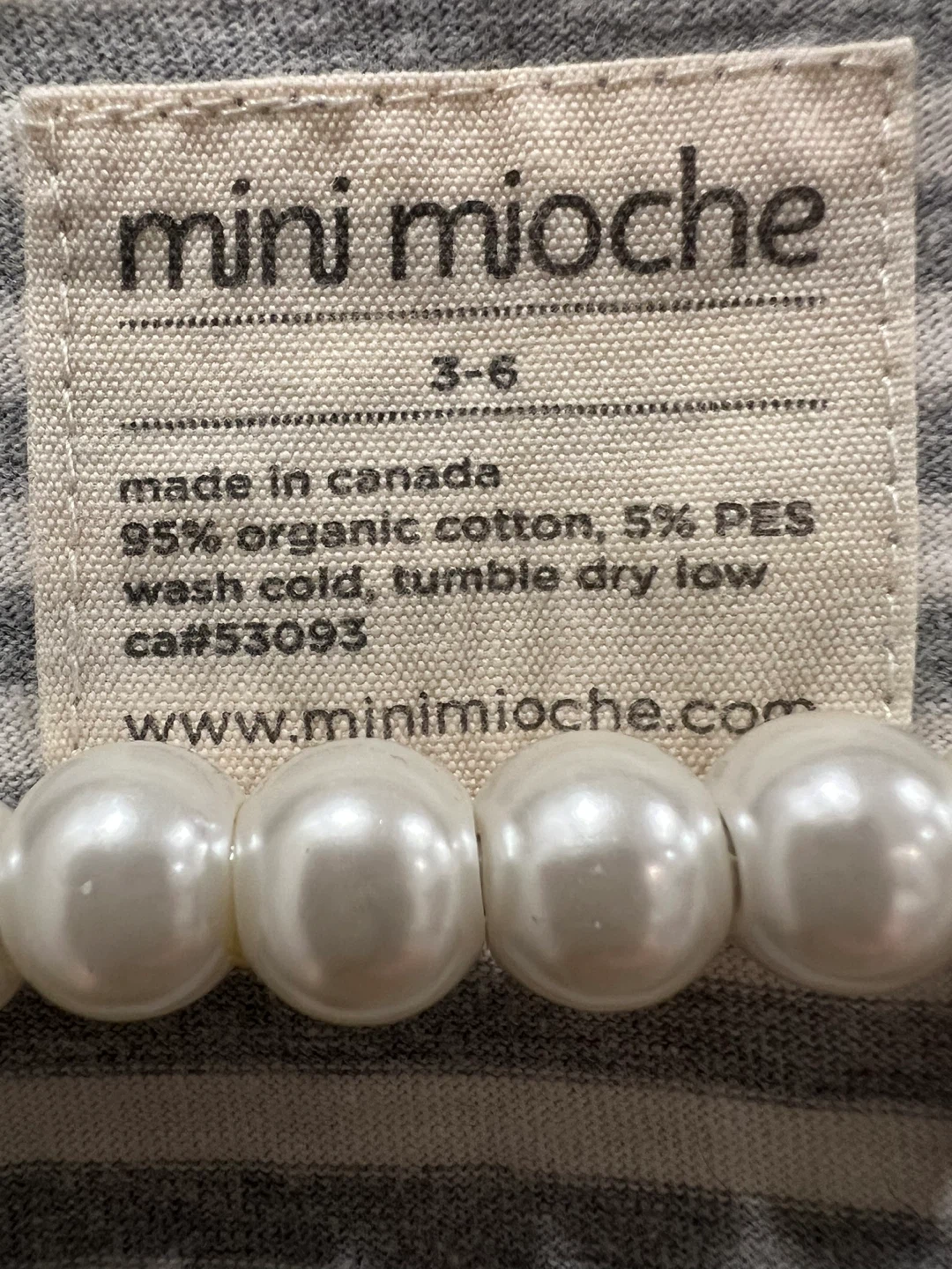 Mini Mioche Baby Dress/Romper 3-6 Months Grey Stripes - photo 3