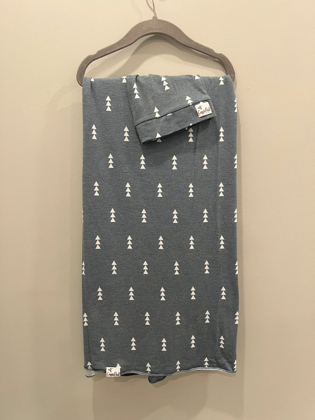 Copper Pearl Baby Swaddle and Hat Set - Tree Print