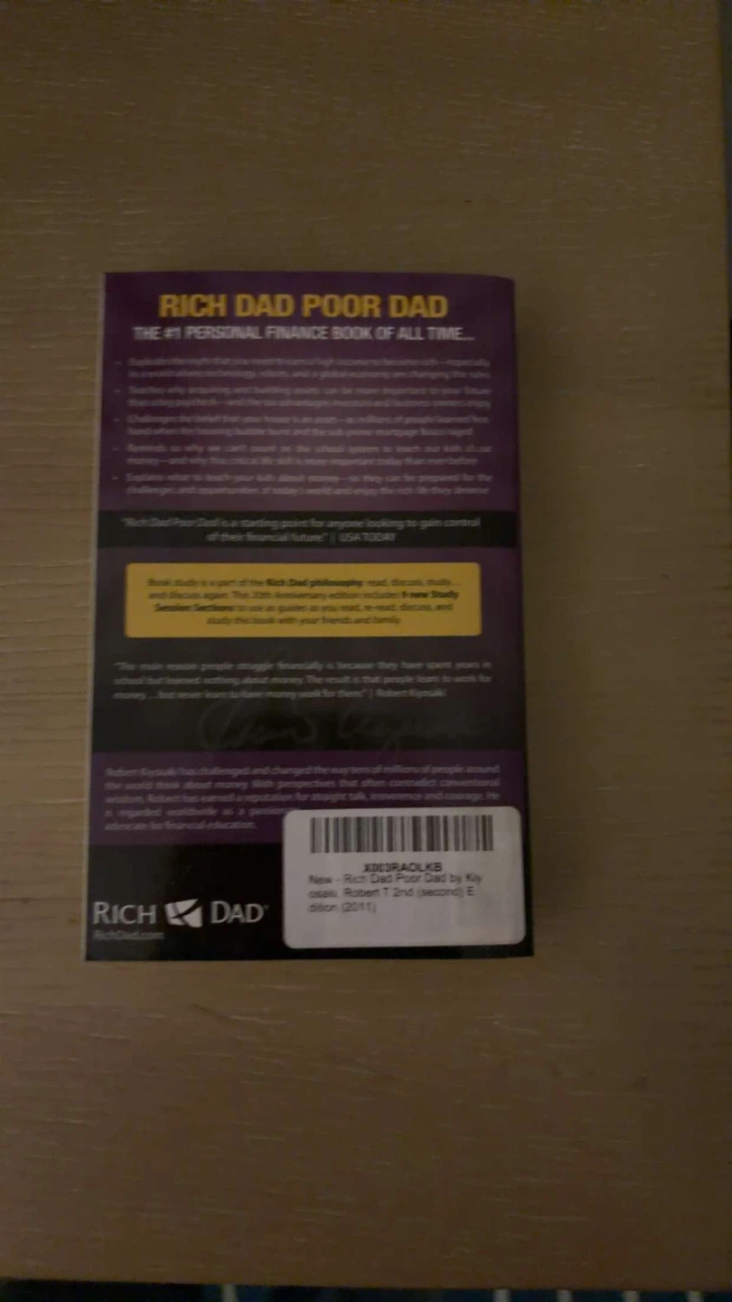 Rich Dad Poor Dad by Robert T. Kiyosaki – Used, Good Condition - photo 2