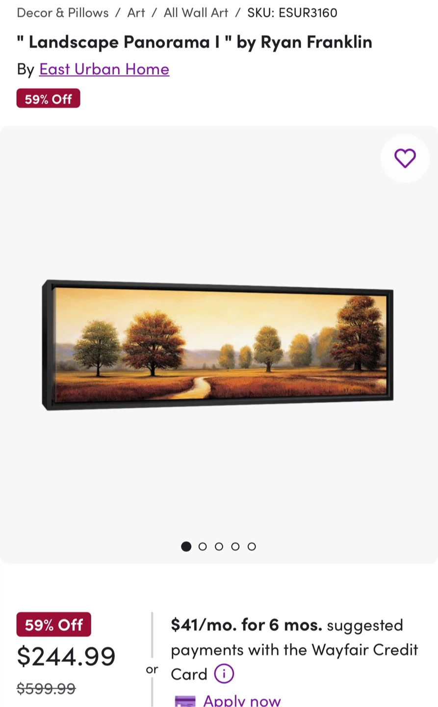Landscape Panorama I Canvas Print by Ryan Franklin - photo 2