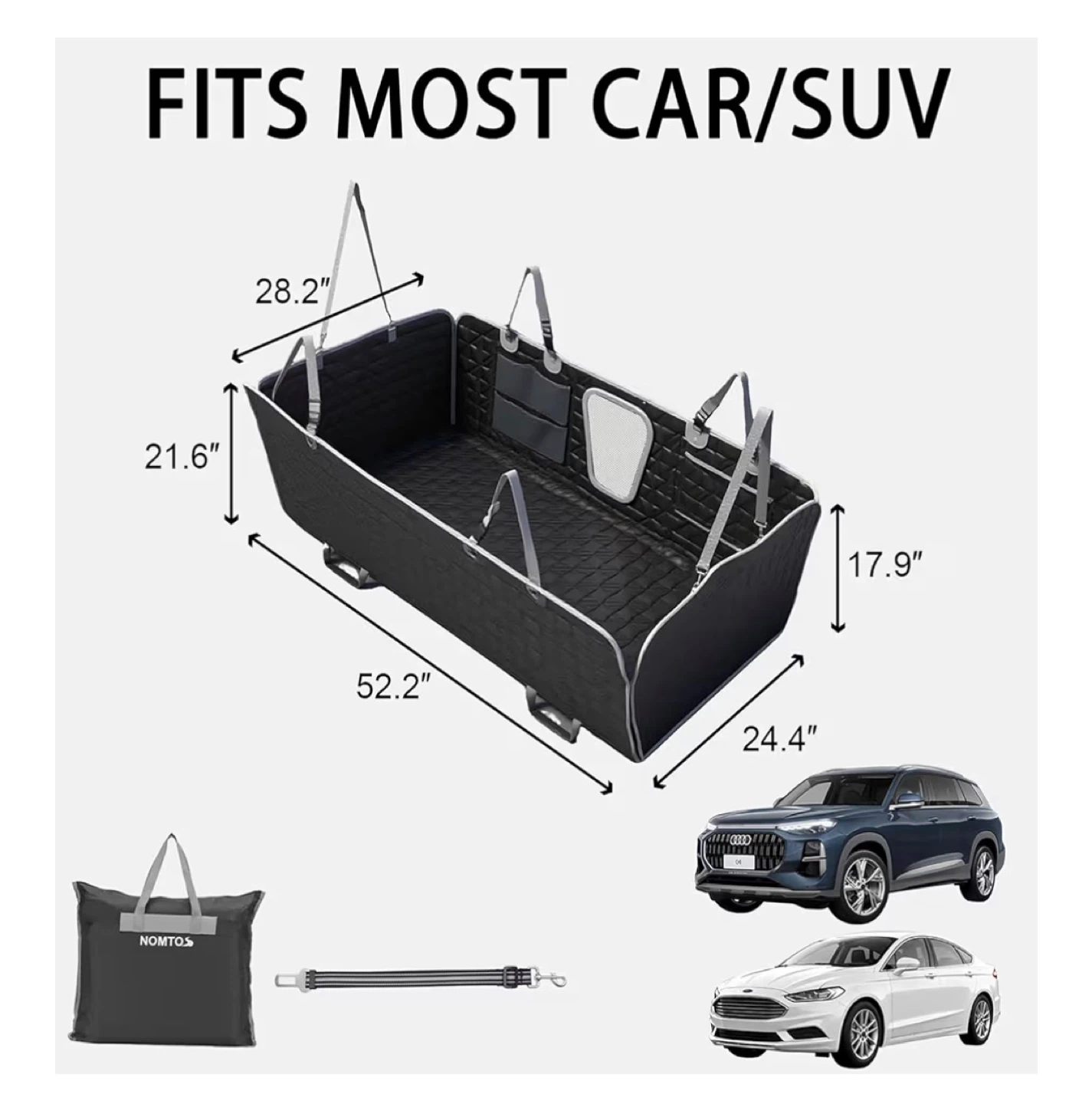 Dog Car Seat Cover – Waterproof, Hard Bottom - photo 4
