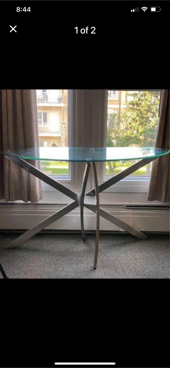 Glass Top Console Table - photo 3