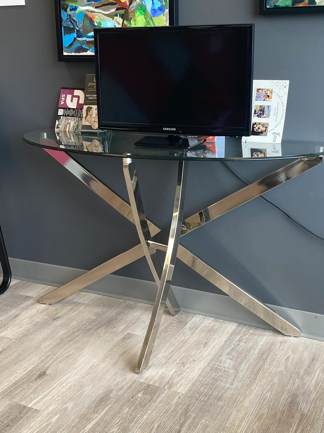 Glass Top Console Table - photo 4