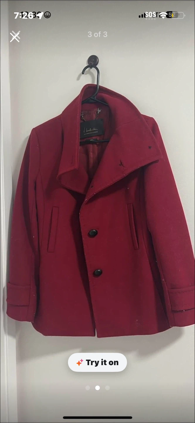T. Babaton Wool & Cashmere Peacoat - Small