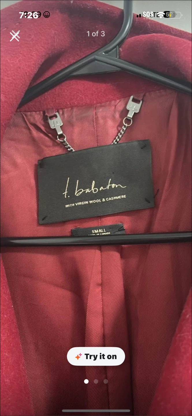 T. Babaton Wool & Cashmere Peacoat - Small - photo 2