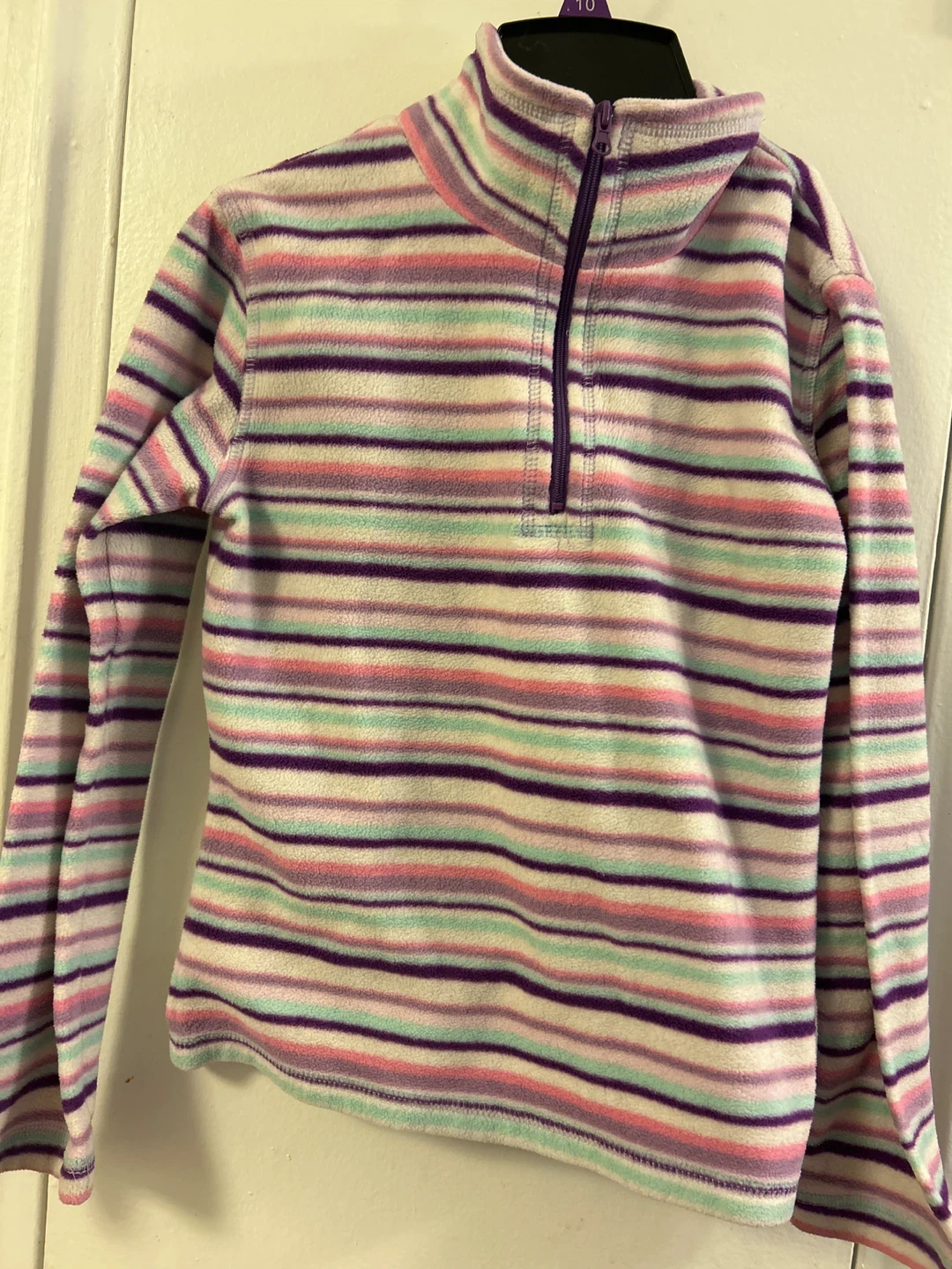 Striped Fleece Pullover