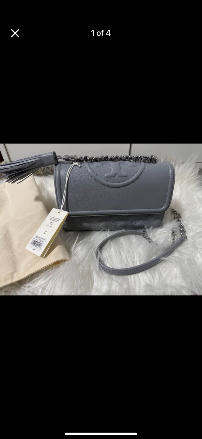 Tory Burch Kira Chevron Small Convertible Shoulder Bag - Grey - photo 2