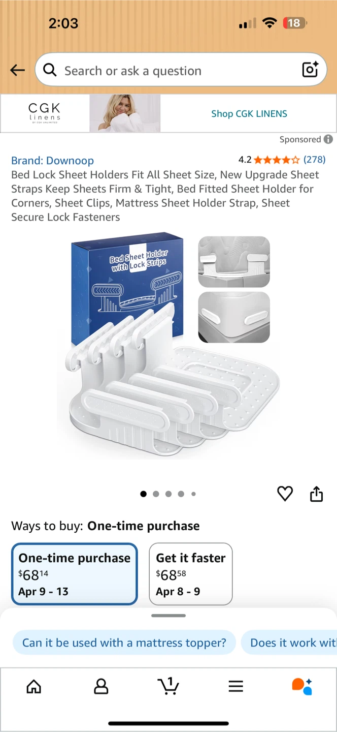 Downoop Bed Sheet Holders Set - photo 4