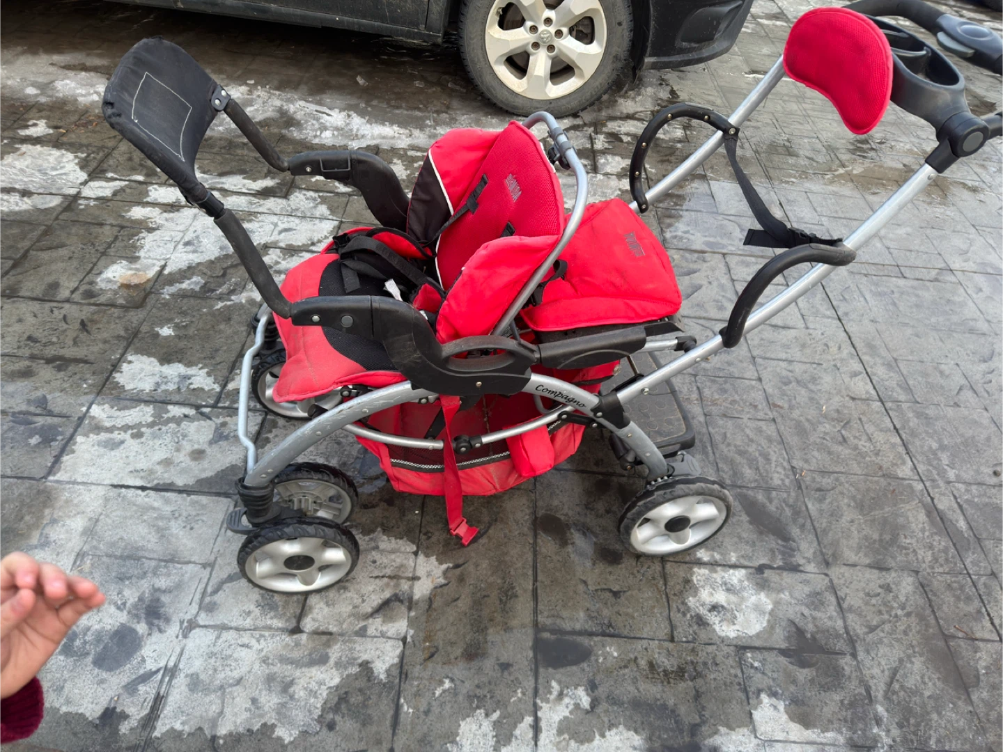 Red Double Stroller