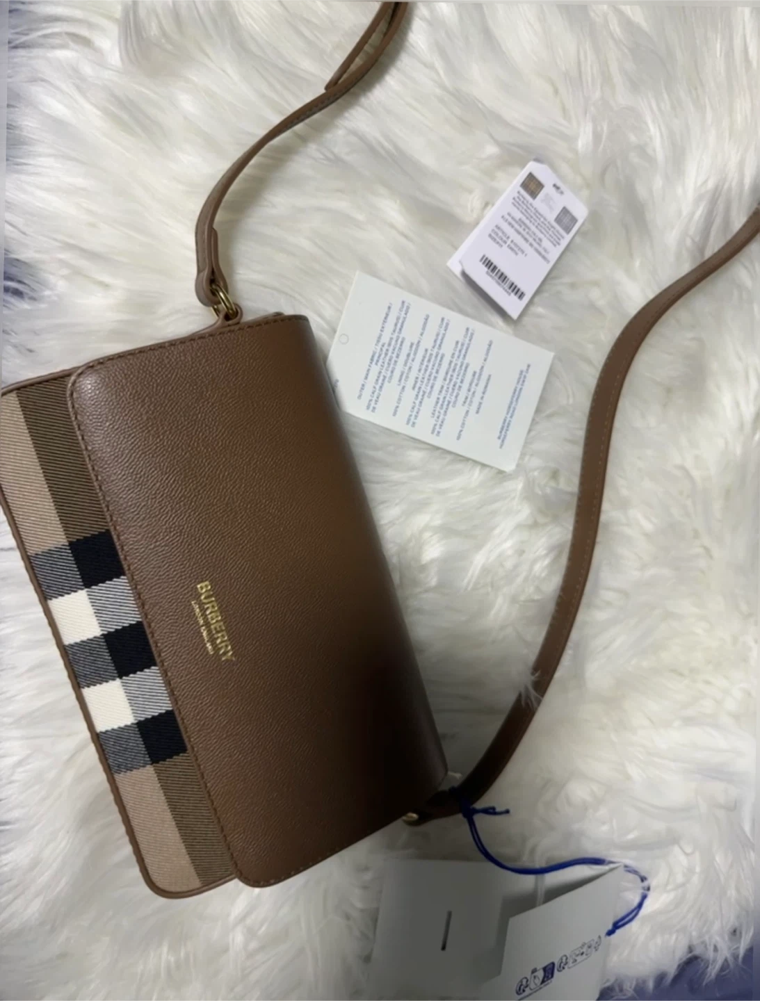 Authentic Burberry bags come with verify certificate