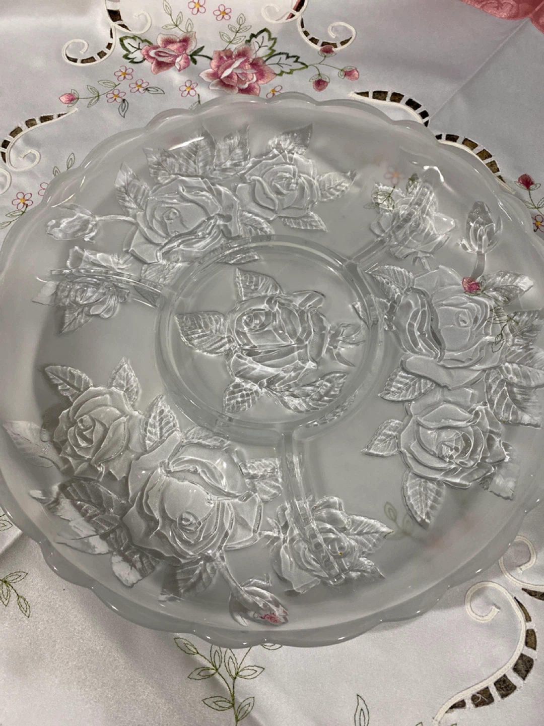 Glass serving tray