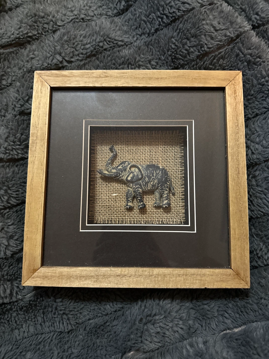 Framed Elephant Shadow Box Art