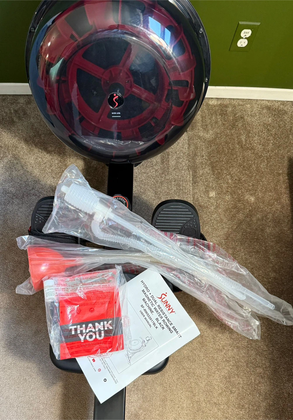 Sunny Health & Fitness Smart Water Rowing Machine - photo 2