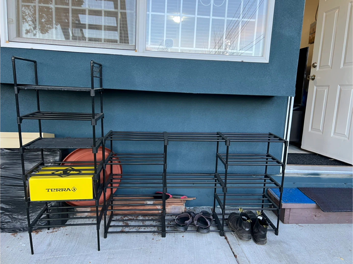 Black 4,5-Tier Shoe Rack Shelf Organizer