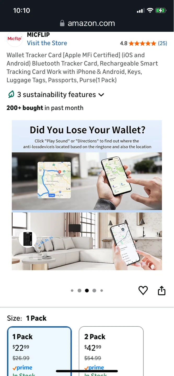 Micflip Wallet Tracker Card - photo 4
