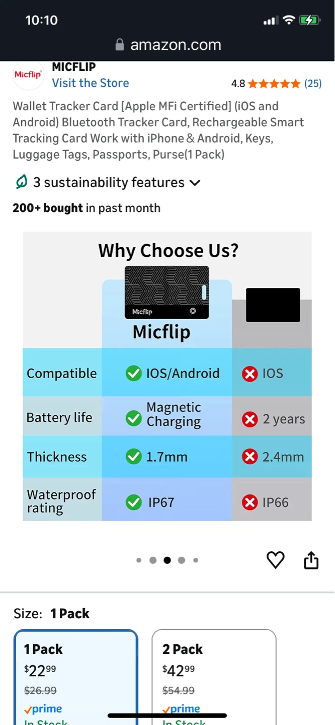 Micflip Wallet Tracker Card - photo 5