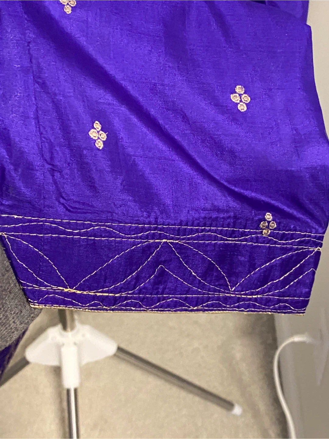 2-piece Purple silk Punjabi Suit - photo 4