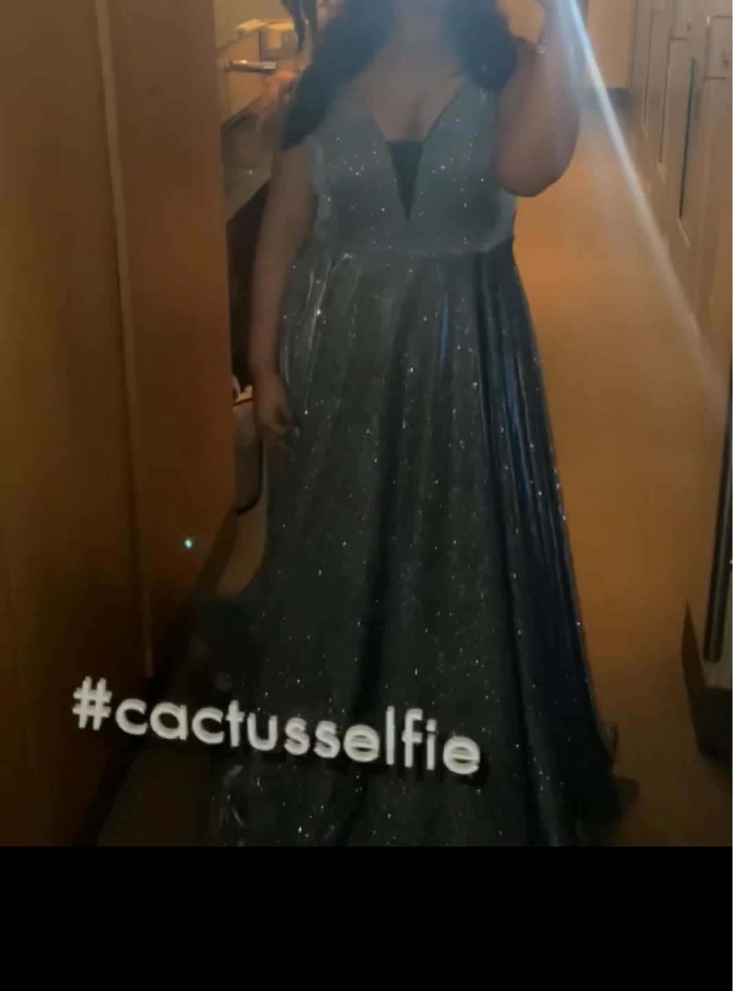 Sparkly Blue A-Line Gown - photo 2