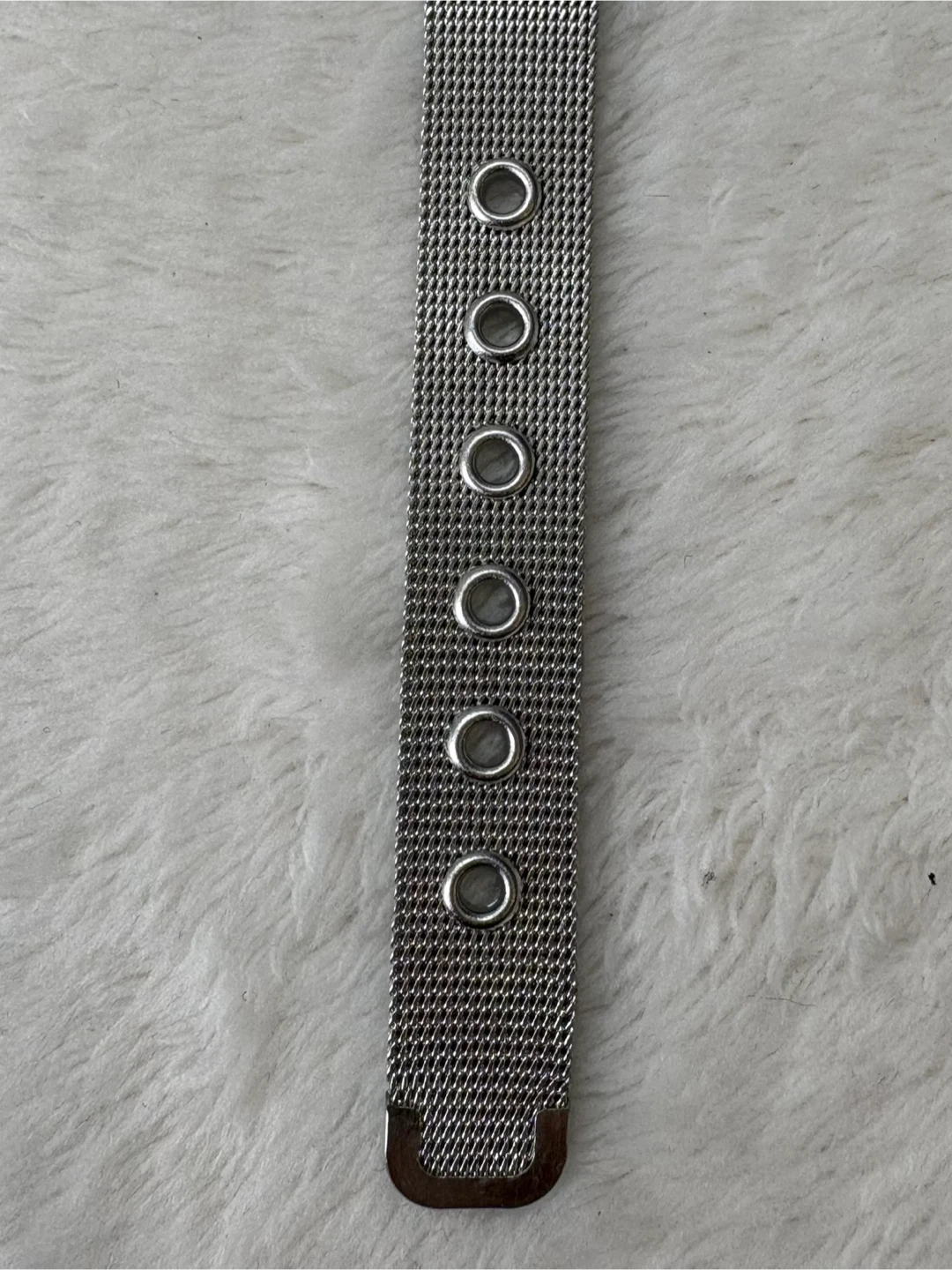 TCK Silver Mesh Band Black Dial Minimalist Quartz Watch - photo 5
