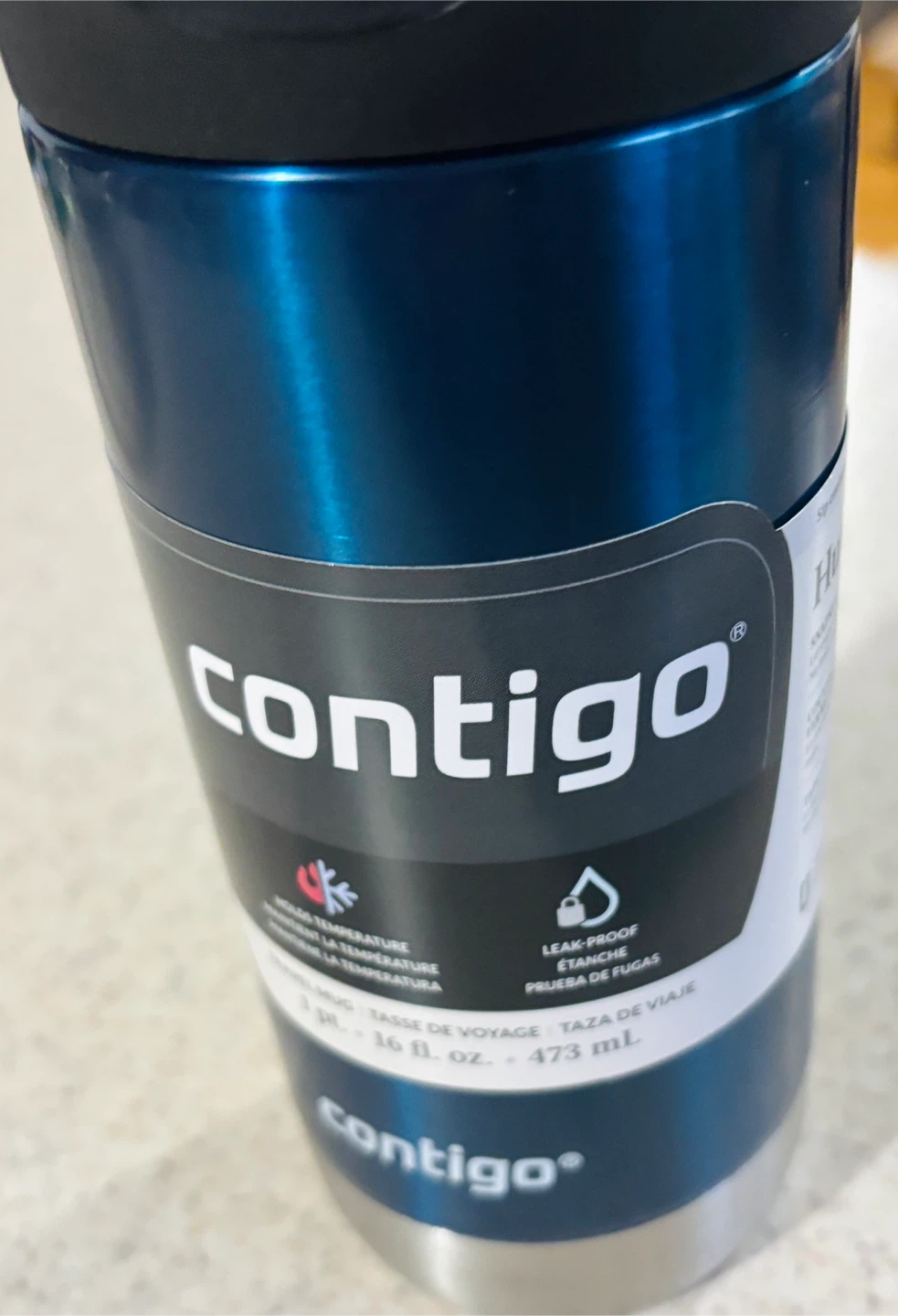 Contigo Metallic Blue Travel Tumbler with Black Lid - photo 5
