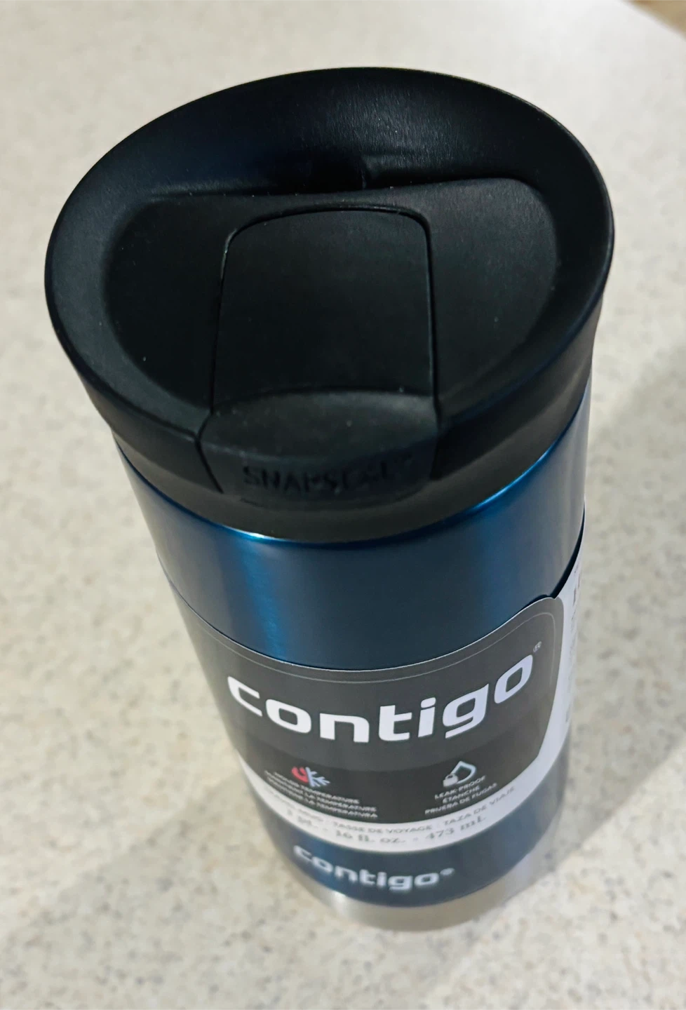 Contigo Metallic Blue Travel Tumbler with Black Lid - photo 2