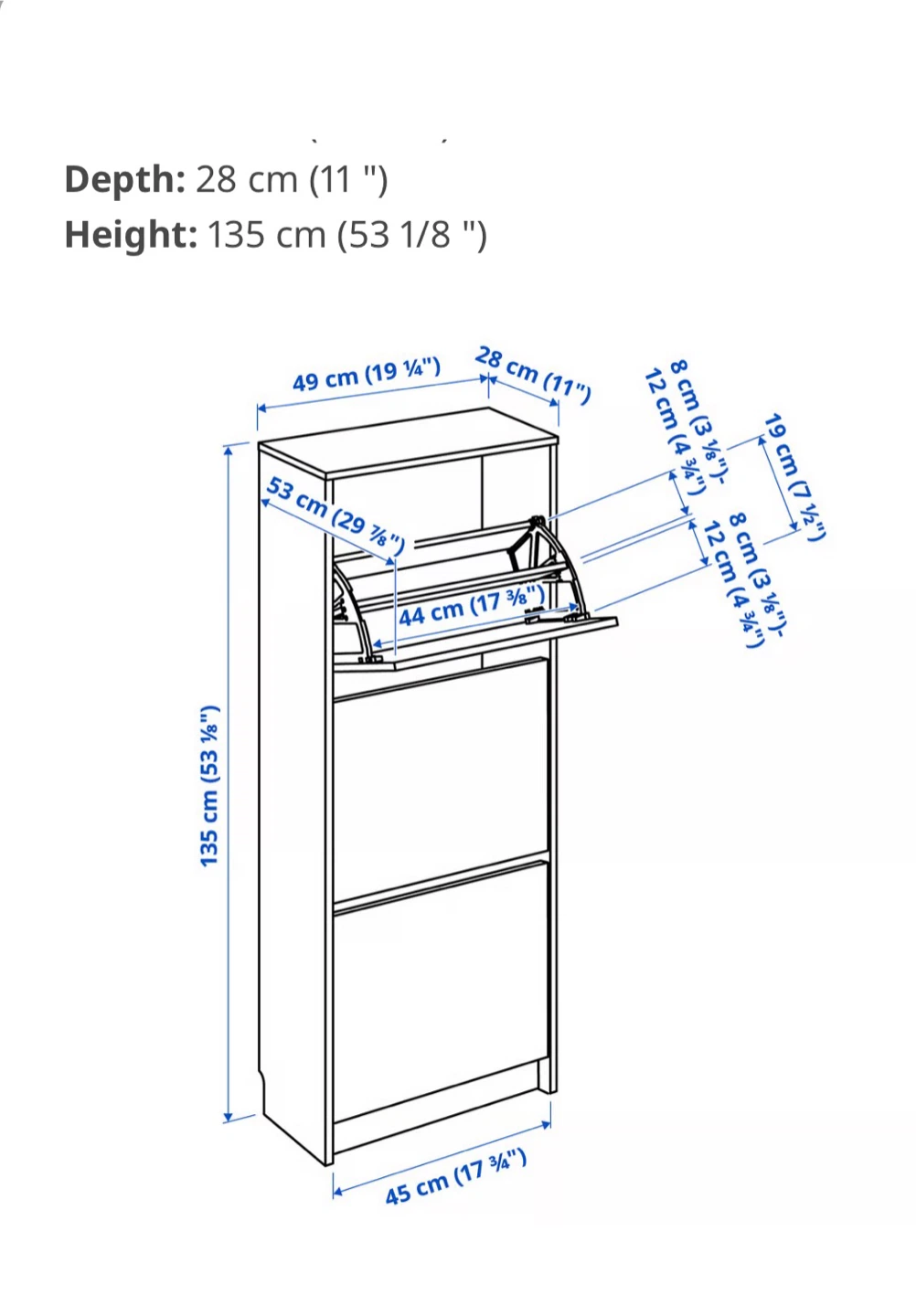IKEA Shoe Cabinet - 3 Tiers - Black-Brown - photo 2