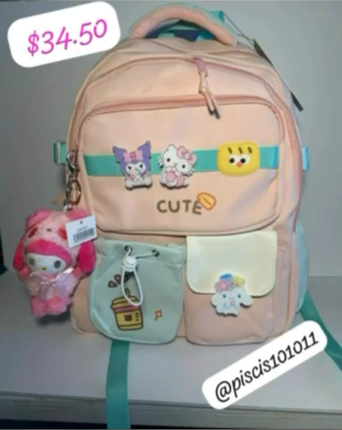 Cute Cartoon Backpack with Charms - photo 4
